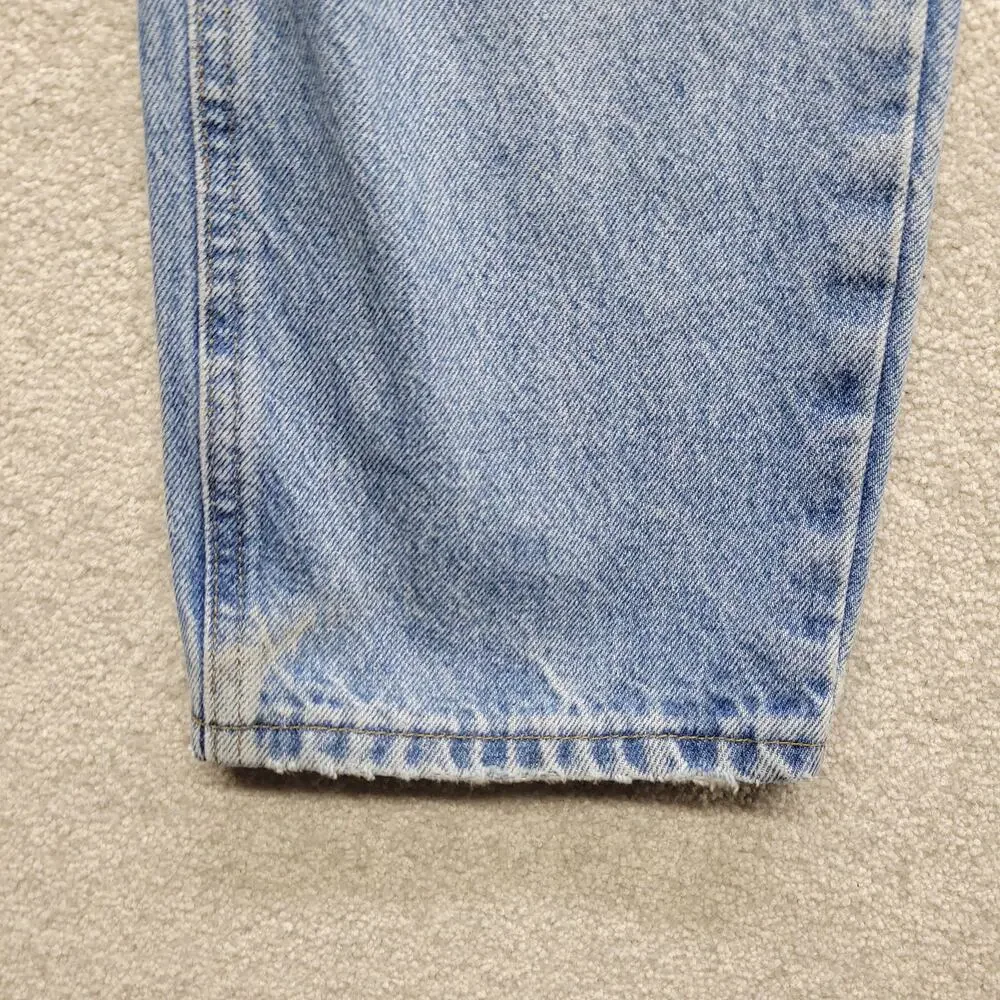 Carhartt B17 DST Mens 36x32 Relaxed Fit Distressed Jeans Light Wash Denim